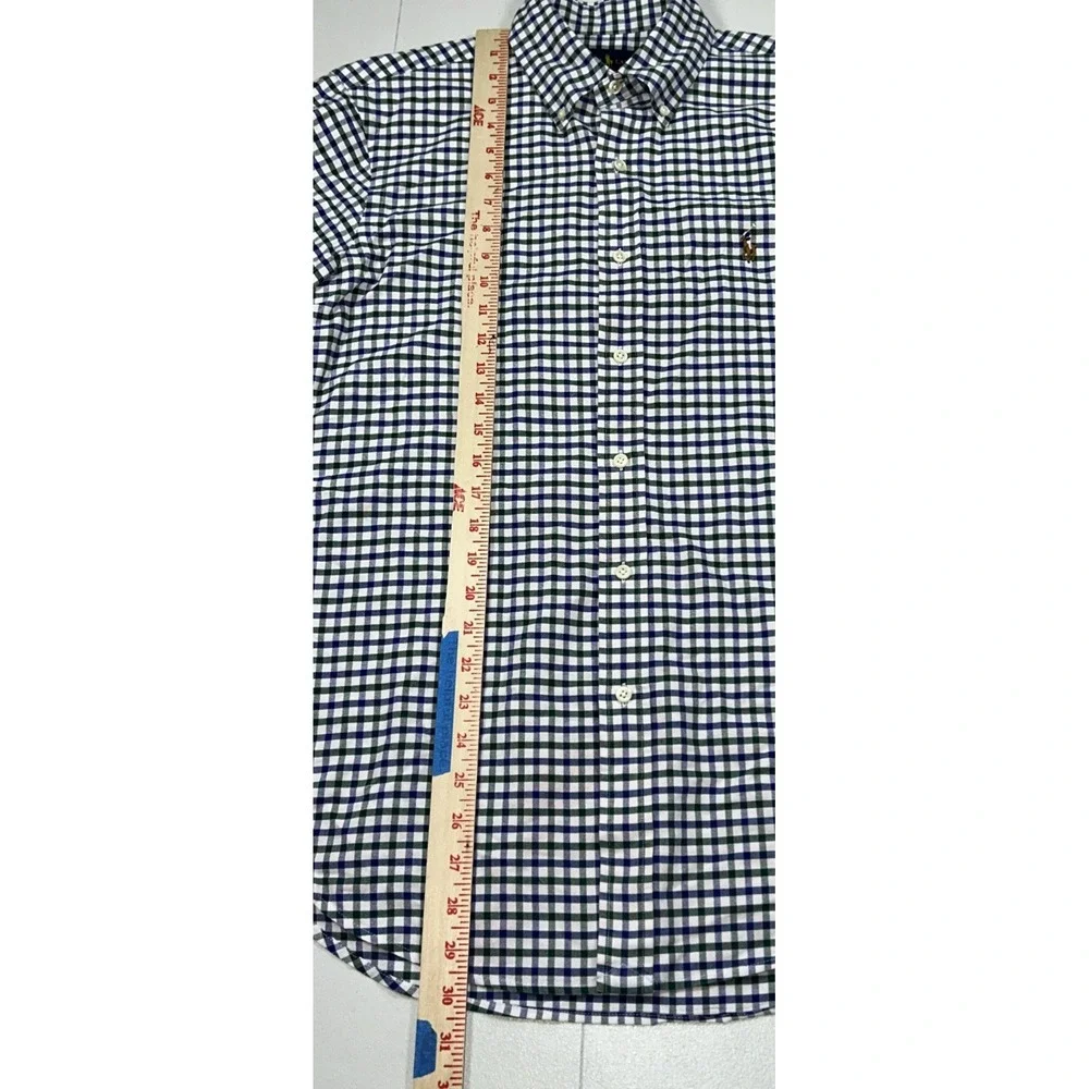 Polo Ralph Lauren Men's Medium Gingham Check Flesh Pony Button Down - Picture 5 of 9